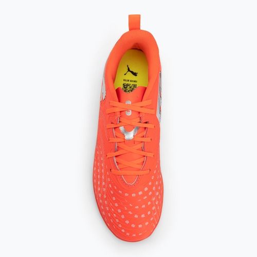 Buty piłkarskie dziecięce PUMA Future 9 Play IT Jr glowing red/puma white/puma black/puma silver