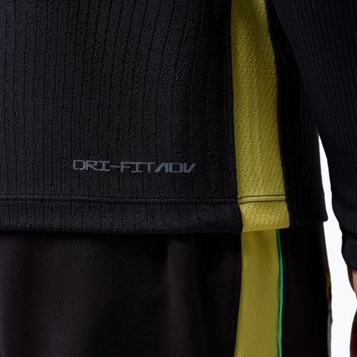 Longsleeve piłkarski męski  Brazil Strike Elite Jordan Dri-Fit Drill Top black/yellow puls/light menta/P109C
