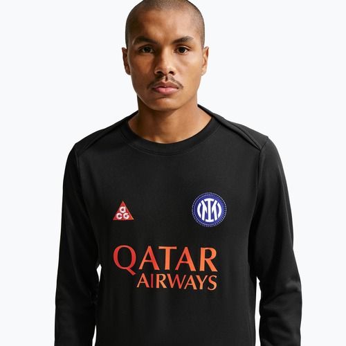 Longsleeve piłkarski męski Nike Inter Milan Academy Pro Warm SE black/safety orange