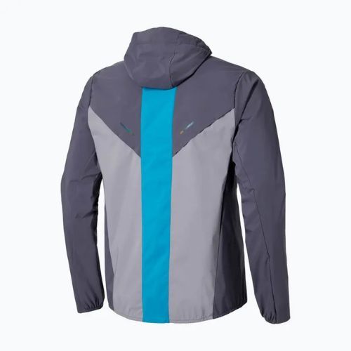 Kurtka do biegania męska Mizuno Tech Thermal Charge Hooded quiksilver