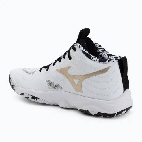 Buty do siatkówki Mizuno Wave Momentum Elite Mid white/black/ge gold