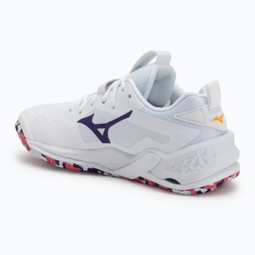Buty do piłki ręcznej Mizuno Wav Stealth Neo 2 white/violet indigo/camellia rose