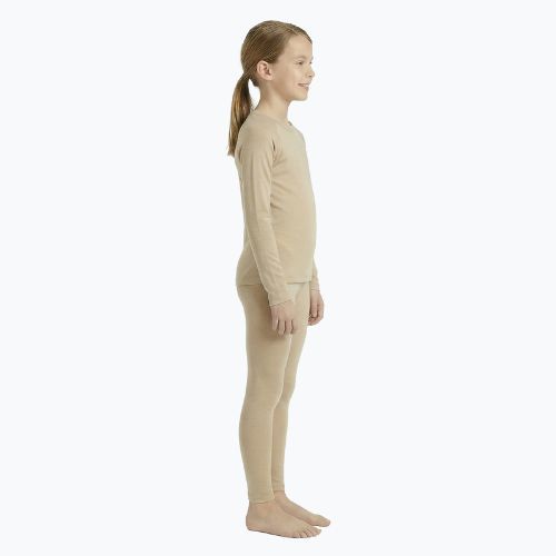 Komplet bielizny dziecięcej termoaktywnej WOOLCANO Merino SET0683 beżowy