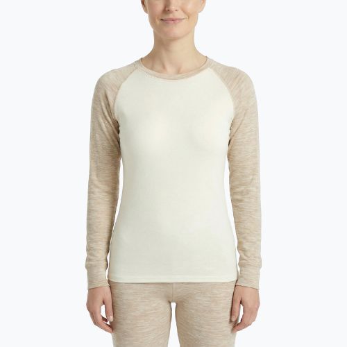 Komplet bielizny termoaktywnej damskiej WOOLCANO Merino SET0980 beżowy