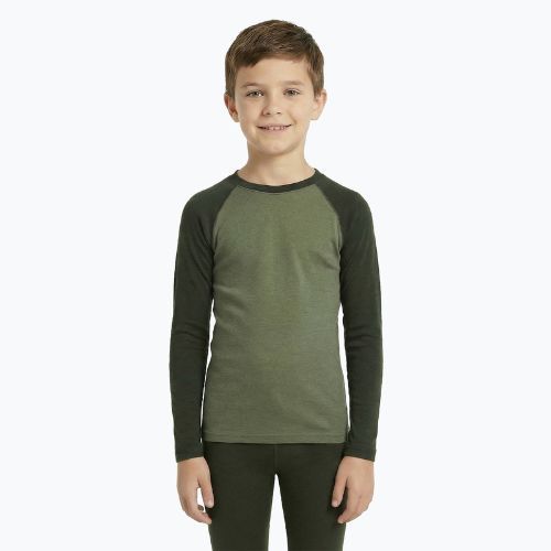 Komplet bielizny termoaktywnej dziecięcej WOOLCANO Merino SET0982 khaki