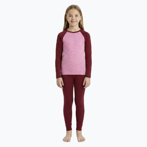 Komplet bielizny termoaktywnej dziecięcej WOOLCANO Merino SET0982 fioletowy