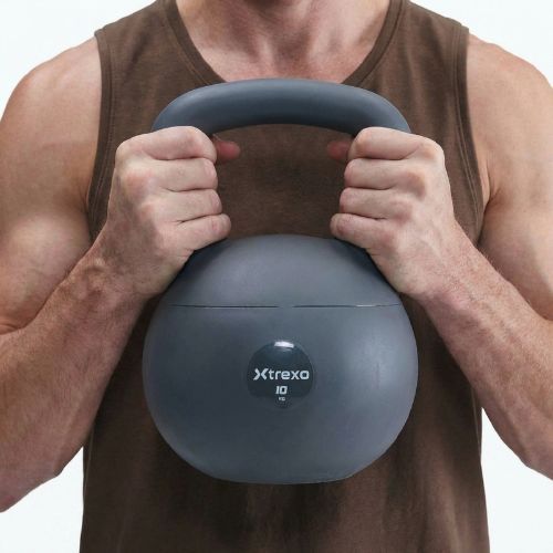 Kettlebell miękki XTREXO 10 kg szary