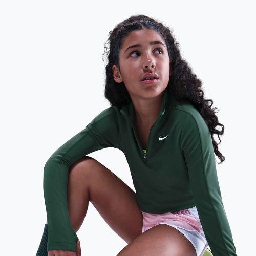 Longsleeve treningowy dziecięcy Nike Dri-Fit 1/4 Zip fir/white