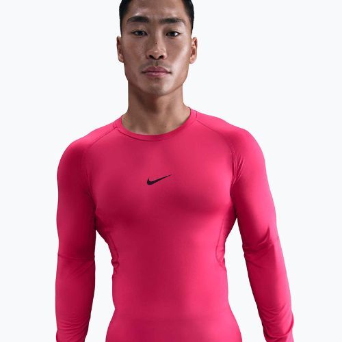 Longsleeve treningowy męski Nike Pro Dri-Fit Tight Fitness rush pink/black