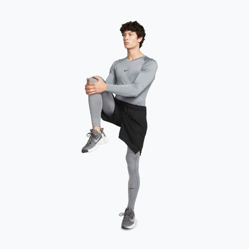 Longsleeve treningowy męski Nike Pro Dri-Fit Tight Fitness smoke grey/black