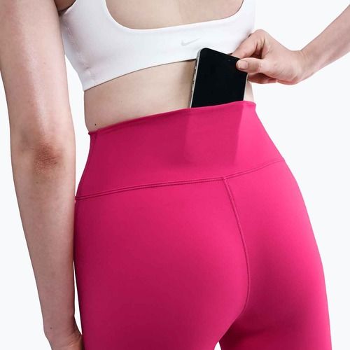 Legginsy damskie Nike One Seamless Front rush pink/white