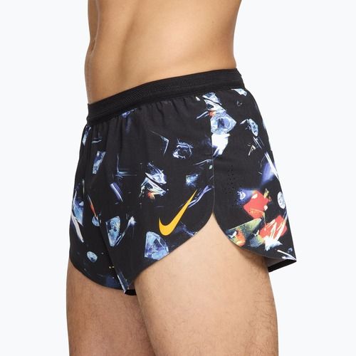Spodenki do biegania męskie Nike AeroSwift Dri-Fit ADV Brief Lined 2" black/laser orange