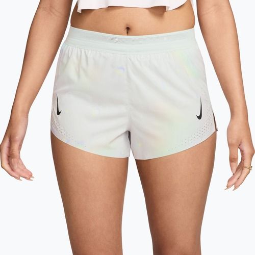 Spodenki do biegania damskie Nike AeroSwift Dri-Fit ADV Mid-Rise Brief Lined 3" off white/white/black