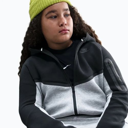 Bluza dziecięca Nike Sportswear Tech Fleece Full-Zip dark grey heather/black/black/black