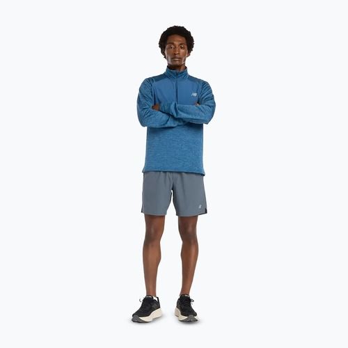 Longsleeve do biegania męski New Balance Athletics Heat Grid 1/2 Zip dark shoreline