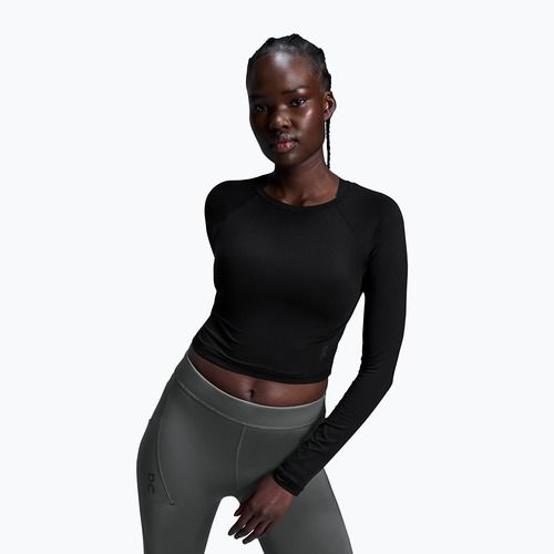 Longsleeve treningowy damski On Studio Long-T Crop black