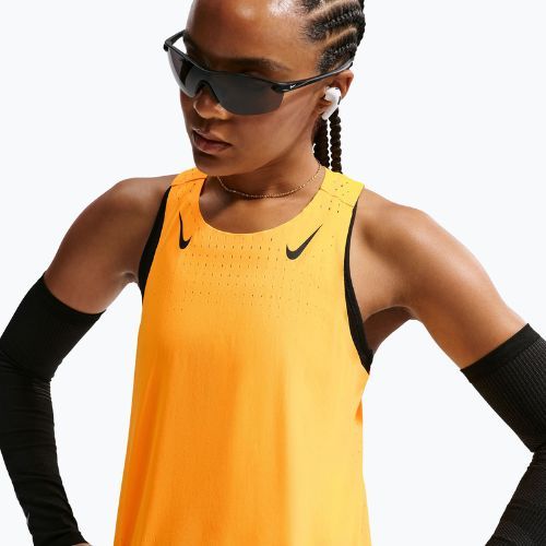 Koszulka do biegania damska Nike AeroSwift Dri-Fit ADV Singlet laser orange/black