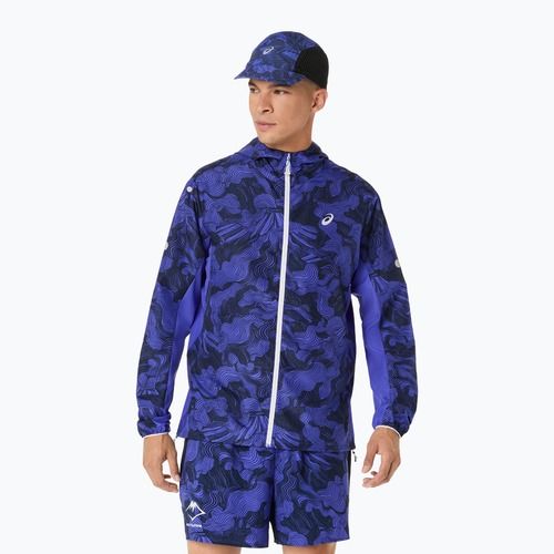 Kurtka do biegania męska ASICS Fujitrail Packable cobalt burst/indigo blue/cream