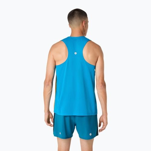 Koszulka do biegania męska ASICS Road Fade Singlet aegean blue/yamabuki