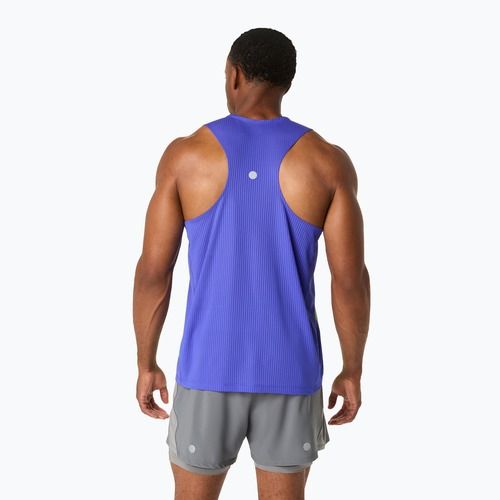 Koszulka do biegania męska ASICS Road Fade Singlet cobalt burst/illuminate green