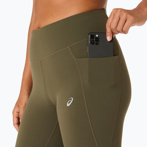 Legginsy do biegania damskie ASICS Nagino Run Adjustable Tight dark olive