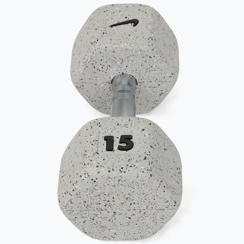 Hantel ogumowany Nike Strength Grind Hex Dumbbell 15 kg wolf grey