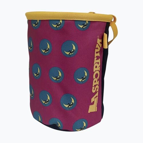 Woreczek na magnezję La Sportiva Granite Climbing On The Moon fucsia/giallo