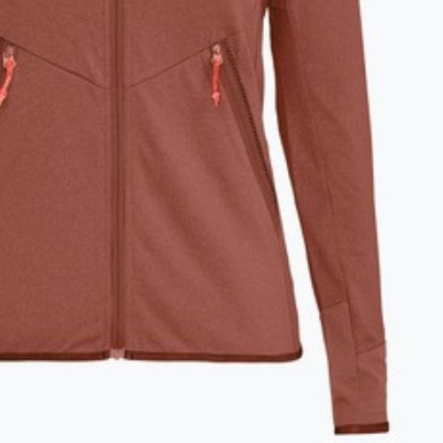 Bluza trekkingowa damska Salewa Agner Hybrid PL/DST FZ Hoody etruscan red melange