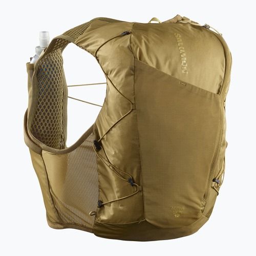 Kamizelka do biegania Salomon Active Skin 12 Set brilliant olive/willow