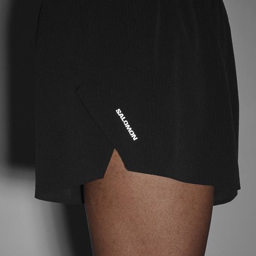 Spodenki do biegania męskie Salomon Aero SPLT 3" deep black