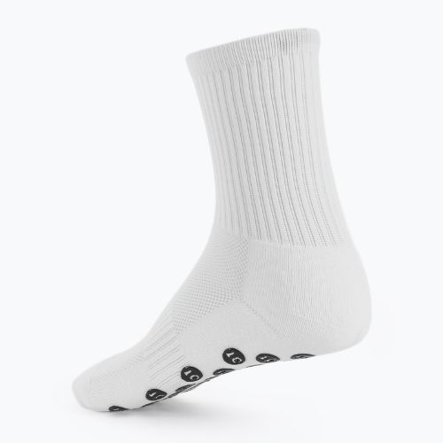 Skarpety piłkarskie dziecięce OneTeam Precision Grip antypoślizgowe 2-pack biały
