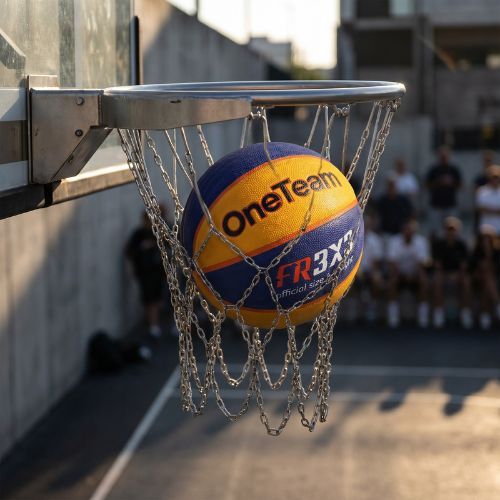 Piłka do koszykówki OneTeam Rim Rush 3x3 niebieski