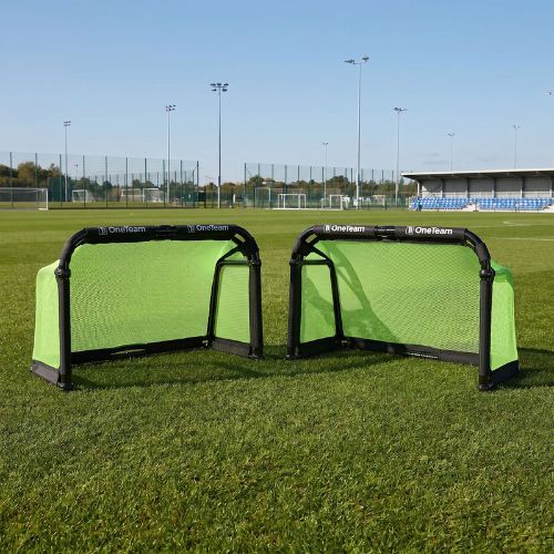 Bramka do piłki nożnej OneTeam Swiftgoal 120 x 70 cm czarny/zielony