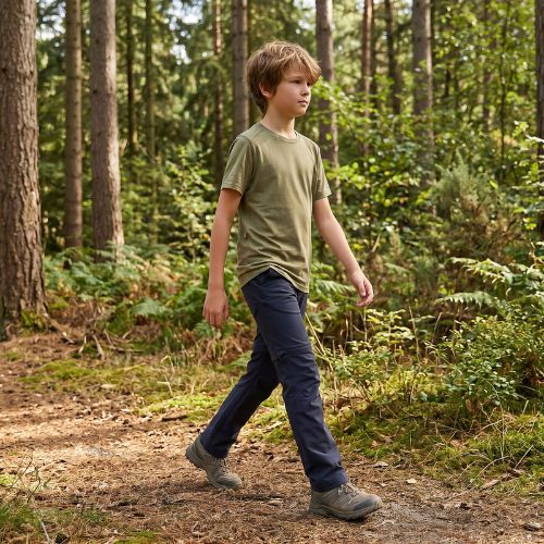 Spodnie dziecięce trekkingowe KADVA BaseMove 2in1 odpinana nogawka granatowy