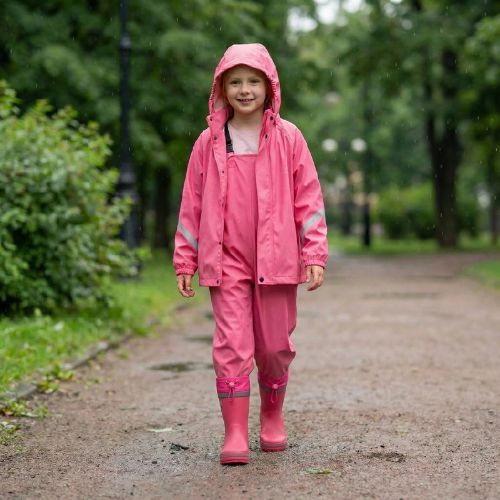 Kalosze dziecięce KADVA PuddleProof JR z elementami odblaskowymi różowy