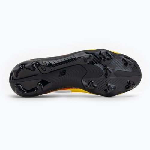 Buty piłkarskie dziecięce New Balance Furon Team V8 FG punch yellow/black 100/fire cracker