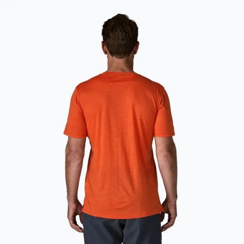 Koszulka męska Patagonia Cap Cool Merino Blend Graphic Shirt heritage header/coal orange