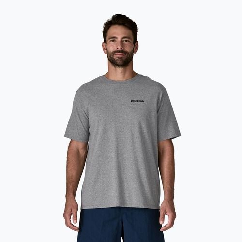 Koszulka męska Patagonia P-6 Logo Responsibili-Tee gravel heather