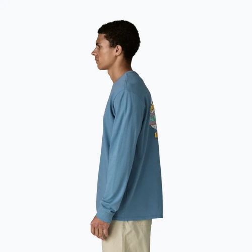 Longsleeve trekkingowy męski Patagonia Great Waves Responsibili Tee shore blue