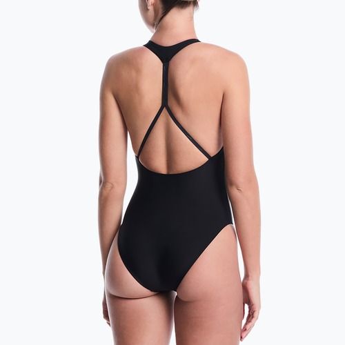 Strój pływacki jednoczęściowy damski Nike Hydralock Luxe Sail Boat V-Neck black