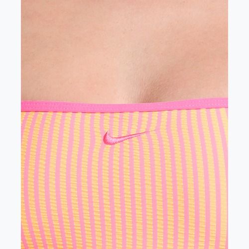 Góra od stroju pływackiego Nike Ripple Texture Bralette Classic Bikini pink glow