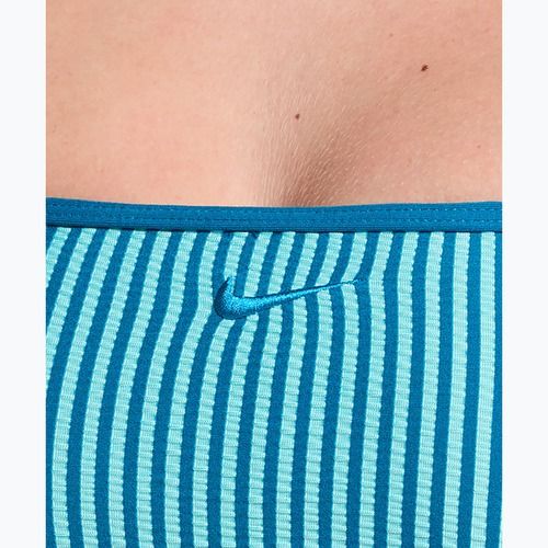 Góra od stroju pływackiego Nike Ripple Texture Bralette Classic Bikini bleached turquoise