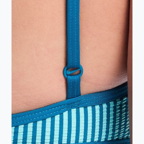 Góra od stroju pływackiego Nike Ripple Texture Bralette Classic Bikini bleached turquoise