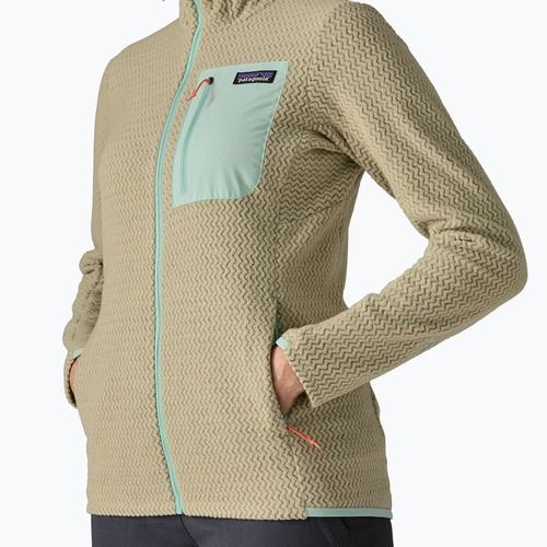 Bluza polarowa damska Patagonia R1 Air Full-Zip Hoody weathered stone