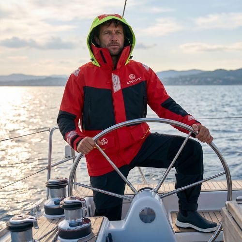 Kurtka żeglarska męska AQUASTIC Outrun 15 000/15 000 czerwony