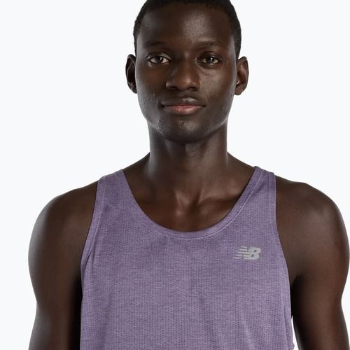 Koszulka męska New Balance Singlet Athletics candied violet heather