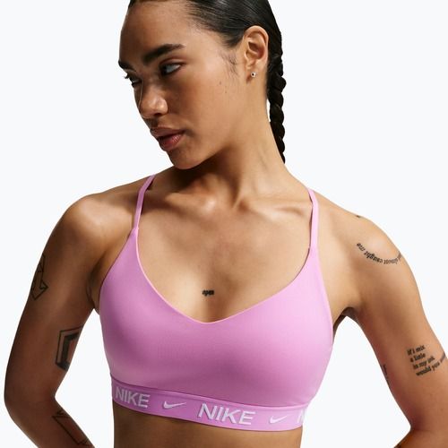Biustonosz treningowy Nike Dri-Fit Indy Light Support light magenta/light magenta/white