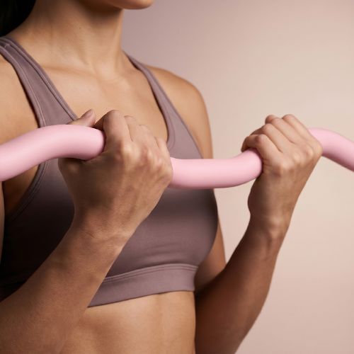 Gryf łamany XTREXO SCULPT 110 cm różowy