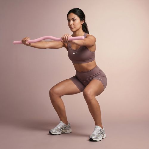 Gryf łamany XTREXO SCULPT 90 cm różowy