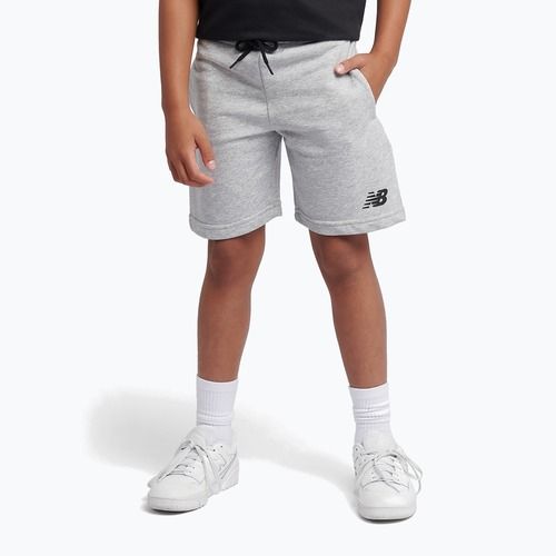Komplet dziecięcy New Balance Stacked Logo Tee & FT Short nb caviar